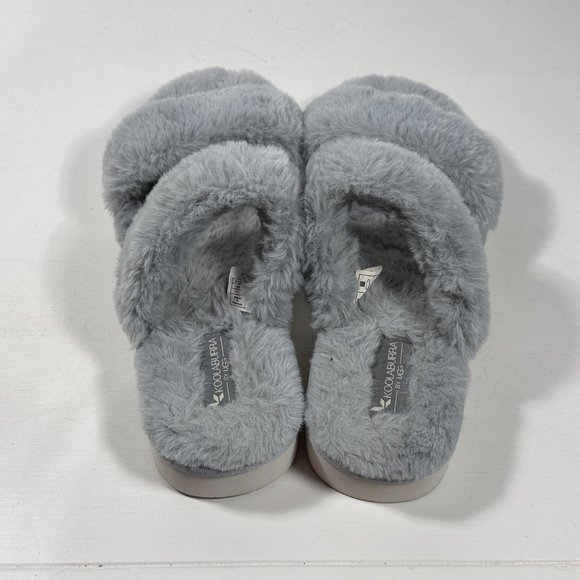 Koolaburra by Ugg Fuzz On Gray Slipper Sandals Women Size 11 - Picture 2 of 8